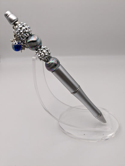 Designer Beaded pens Silver