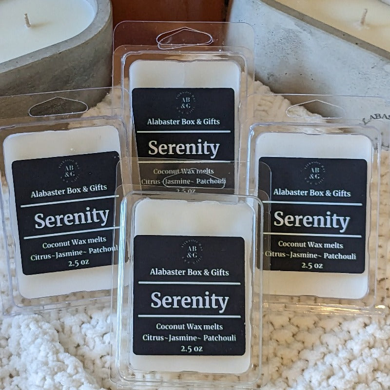 Serenity: Luxurious Coconut wax melt. Notes of Citrus~ Jasmine~ Patchouli