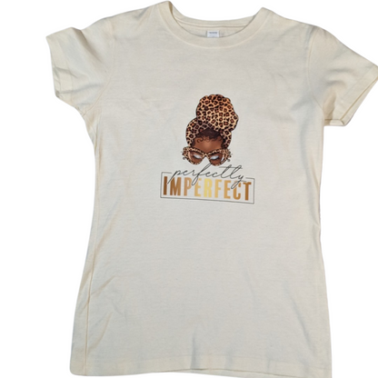 Perfectly Imperfect. (Tan) Women's T-shirts
